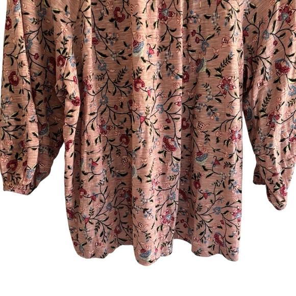 Wonderly Pink Floral Blouse Women’s Petite Large Peasant Cottagecore Boho - Picture 8 of 15